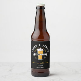 Aangepast bierfleslabel - Bierpul op Zwart Bier Etiket