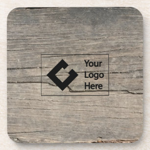 Aangepast bijtend hout met Logo Drankjes Onderzetter