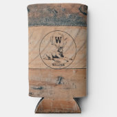 Aangepast bijtend hout, textiel en meer monogram (Voorkant)