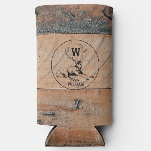 Aangepast bijtend hout, textiel en meer monogram (Voorkant)