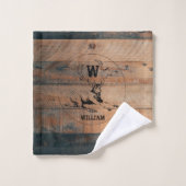 Aangepast bijtend hout, textiel en meer monogram bad handdoek (Wasdoekje)