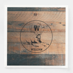 Aangepast bijtend hout, textiel en meer monogram servet