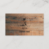 Aangepast bijtend hout, textiel en meer monogram visitekaartje (Voorkant)