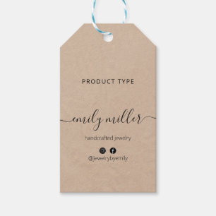 Aangepast bijtend legant kalligrafiekscript Label  Cadeaulabel