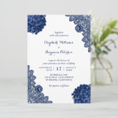 Aangepast bijtend marineschip Blue Hydrangea Flora Kaart (Staand voorkant)