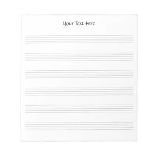 Aangepast blanco notenpapier  7 balken  notitieblok