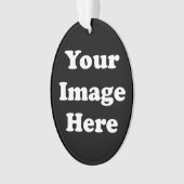Aangepast blanco Sjabloon ovaal acrylboomversierin Ornament (voorkant)