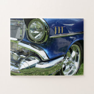 Aangepast blauw 1957 Chevy Car Legpuzzel