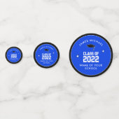 Aangepast blauw Afstuderen op de middelbare school Confetti (Achterkanten)