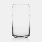 Aangepast blauw ankerembleem blikvorm glas (Links)