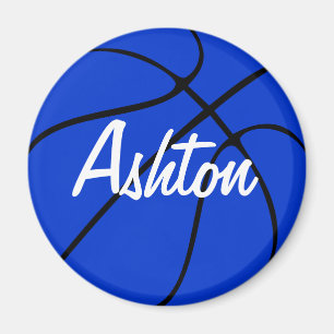 Aangepast blauw Basketball Round Fridge Magnet Magneet