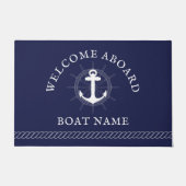 Aangepast blauw-blauw-anker deurmat (Voorkant)