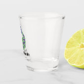 Aangepast blauw Boerderij Shot Glas (Rechts)