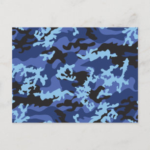 Aangepast blauw Camo-Briefkaart Briefkaart