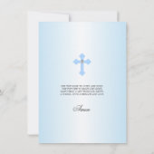 Aangepast blauw crossbaptisme Christening BOY + PO Kaart (Achterkant)