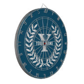 Aangepast blauw dartboard personaliseer Initiaal/n Dartbord (Voorkant Links)