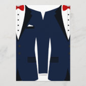 Aangepast blauw en wit homoseksueel huwelijksmenu menu (Achterkant)