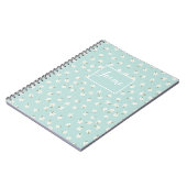 Aangepast blauw floraal notitieboek (Linkerzijde)