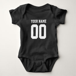 Aangepast blauw football truc baby romper