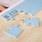 Aangepast blauw fotocollage legpuzzel (Zijkant)