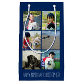 Aangepast blauw fotomozaïekAfbeelding collage Klein Cadeauzakje (Voorkant)