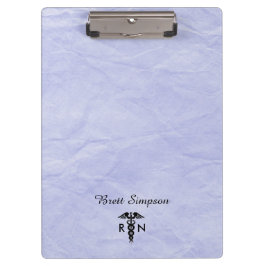 Aangepast blauw geregistreerde verpleegster klembord