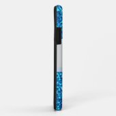 Aangepast blauw glitter Case-Mate iPhone case (Achterkant/rechts)