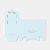 Aangepast blauw goud kruisje Christening bedankt Bedankdoosjes (Uitgevouwen)