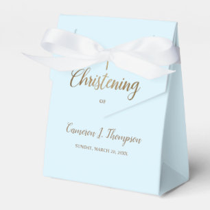 Aangepast blauw goud kruisje Christening bedankt Bedankdoosjes