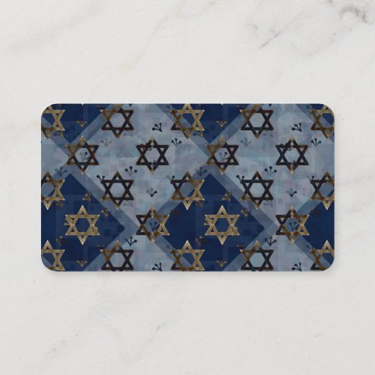 Aangepast blauw grijs goudster van David Visitekaartje (Achterkant)