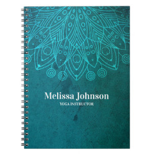 Aangepast blauw Mandala Notitieboek