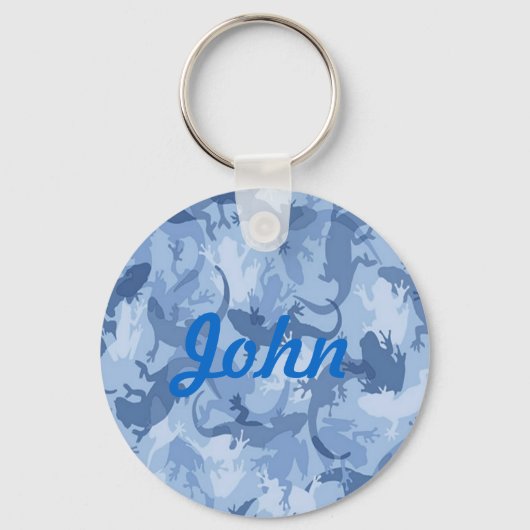 Aangepast blauw reptielCamouflage-Sleutelhanger Sleutelhanger (Voorkant)