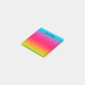 Aangepast blauw, roze en groen/geel post-it® notes (Schuin)