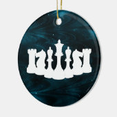 Aangepast blauw schaafje Ornament (Links)