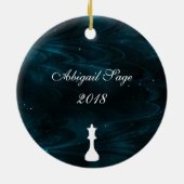 Aangepast blauw schaafje Ornament (Achterkant)