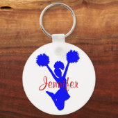 Aangepast blauw Sleutelhanger voor supermarktleide (Voorkant)