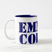 Aangepast blauw tweekleurige koffiemok (Links)