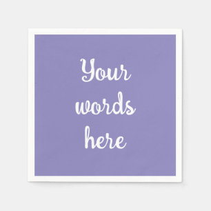 Aangepast blauw Violet Paper Napkins Servet