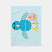 Aangepast blauw vogeltday Boy Chick Fleece Blanket (Voorkant)