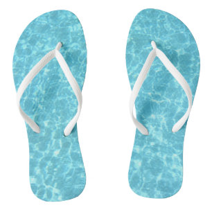 Aangepast blauw water wit slanke bandjes sjabloon  teenslippers