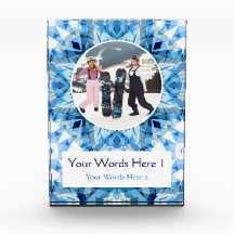 Aangepast blauw wit kerst decor cadeau