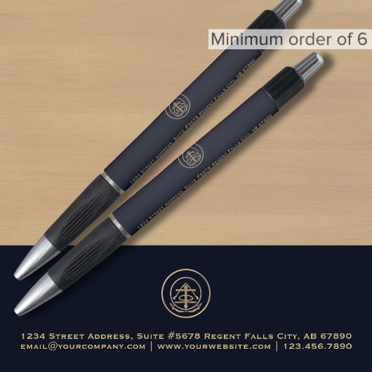 Aangepast Blauwe Gouden Logo Pen