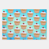 Aangepast Blauwgroen Birthday Wrapping Paper (Voorkant 3)