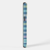 Aangepast Blauwgroen Blauw Geel Roze Geruit Patroo iPhone Hoesje (Rechterkant)