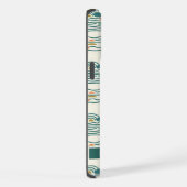 Aangepast Blauwgroen Groen Wit Blauw Abstract Patr iPhone Hoesje (Rechterkant)