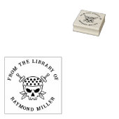 Aangepast boek | Gotische piratenschedel Rubberstempel (Gestempeld)