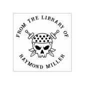 Aangepast boek | Gotische piratenschedel Rubberstempel (Afrduk)