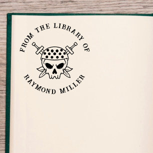 Aangepast boek   Gotische piratenschedel Zelfinktende Stempel