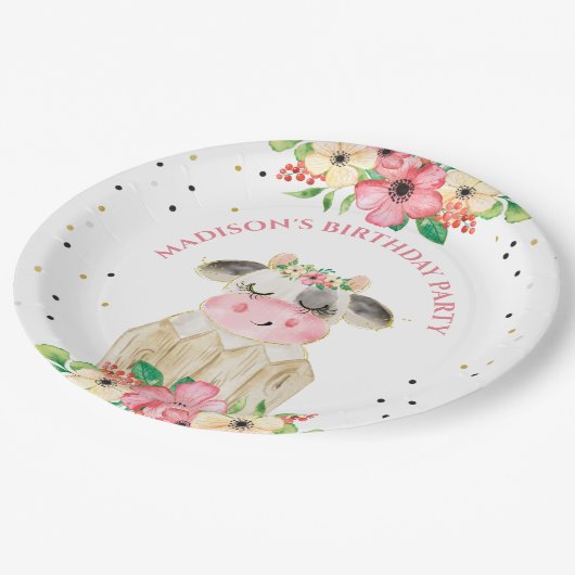 Aangepast Boerderij Koe papier op zaterdag Bord (Gekanteld)