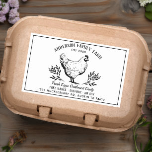 Aangepast Boerderij van de familie verse eieren Rechthoekige Sticker